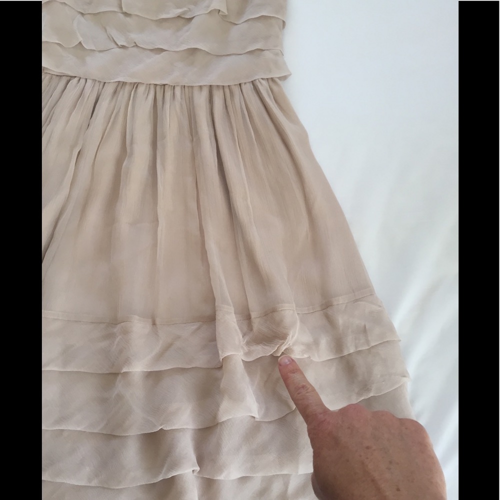 Anthro Champagne color dress, size 0 - Picture 3 of 7